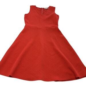 C'est Nous by Shoshanna Dress Womens Small Red Textured Fit Flare Sleeveless